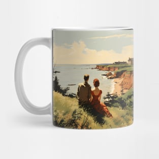 Vintage Romantic Couple on Prince Edward Island - Nostalgic Artwork Mug